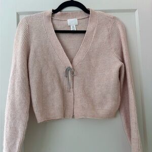 H&M Blush Pink Cardigan Sweater